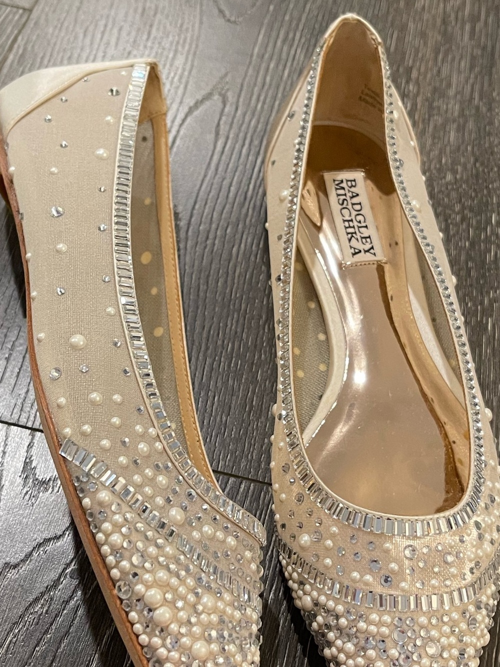 Crystal and Pearl Embellished Flats - Picture 7 of 11